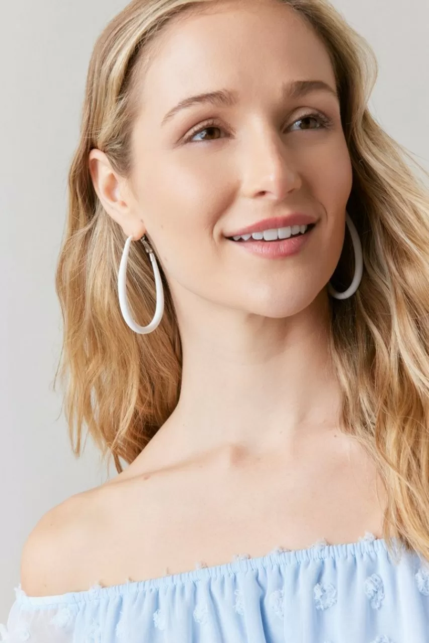 Francesca's Kimberlee Epoxy Hoop Earrings