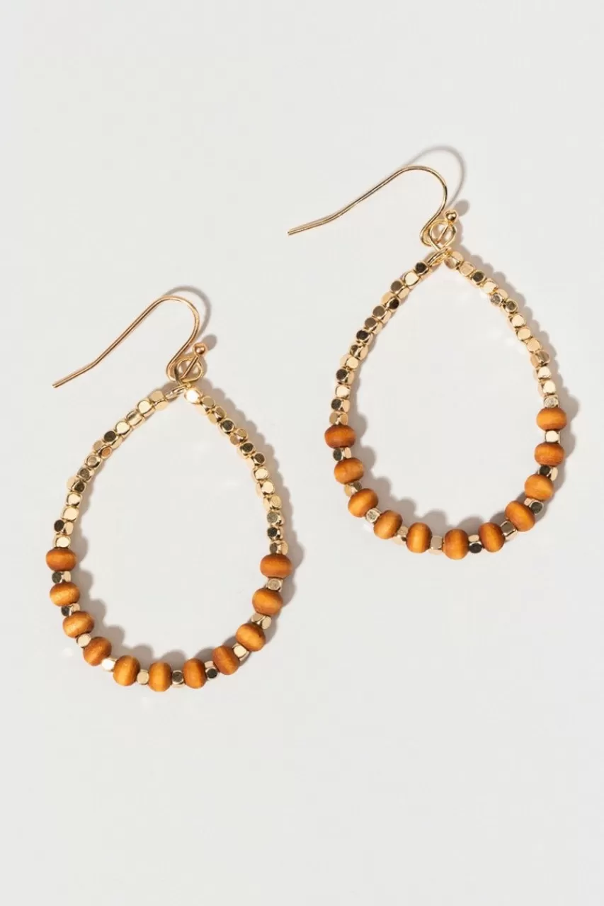 Francesca's Kimberlee Wood Bead Earrings