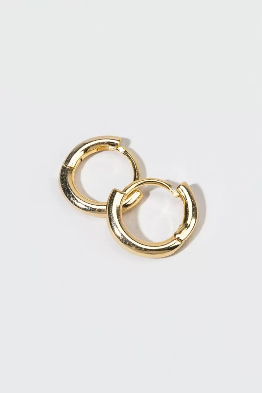 Francesca's Kimmie 14K Dipped Huggie Hoop Earrings