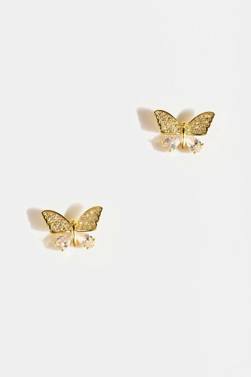 Francesca's Lana Cz Butterfly Studs