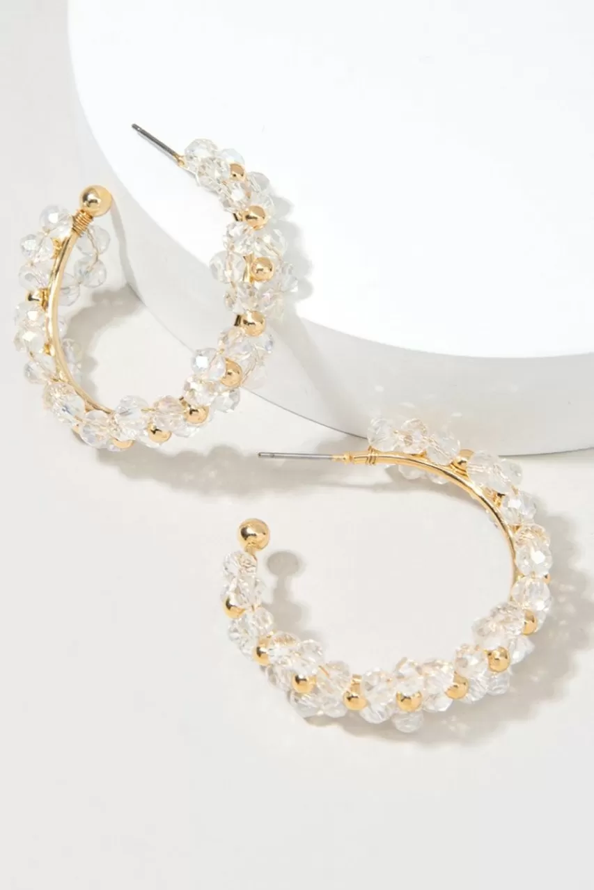 Francesca's Lara Beaded Hoops