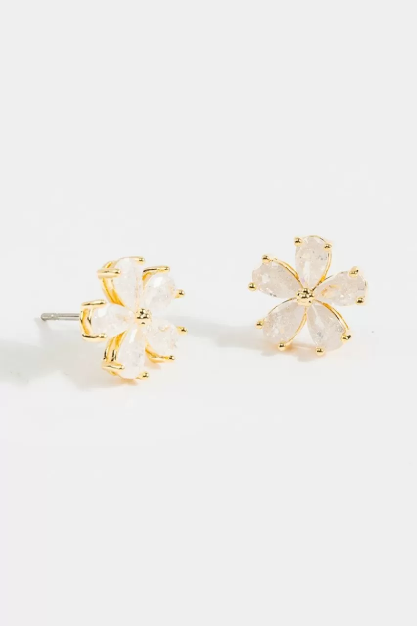 Francesca's Laurel Crackle Flower Studs