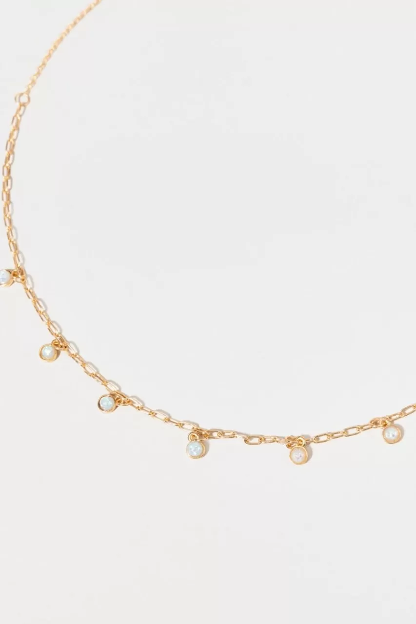 Francesca's Lenora Opal Coin Necklace