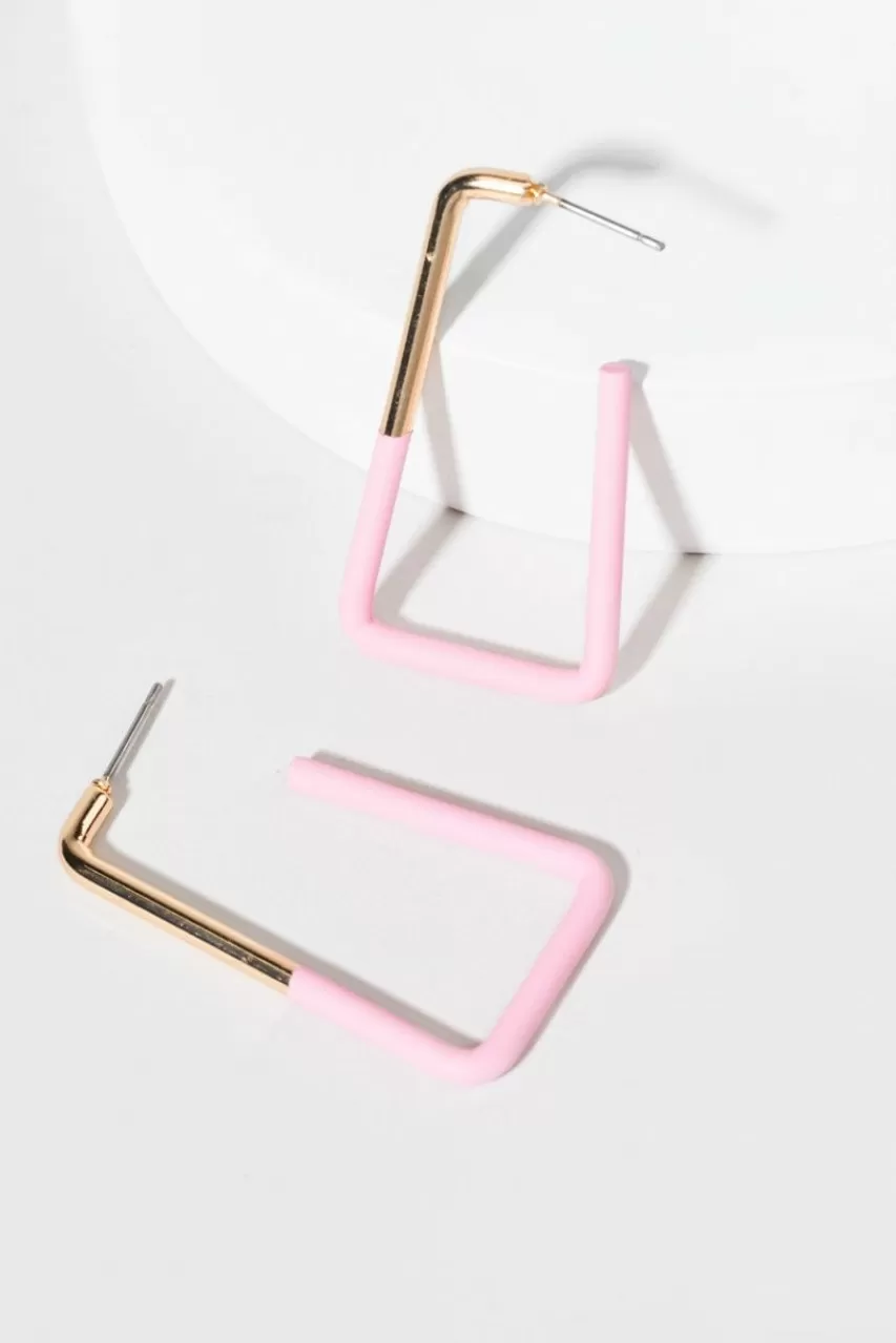 Francesca's Lexie Trapezoid Hoop Earrings