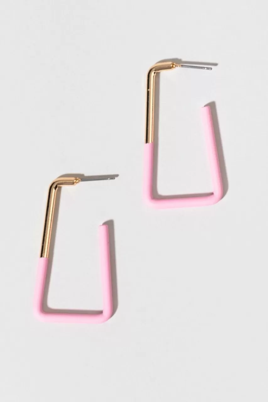 Francesca's Lexie Trapezoid Hoop Earrings