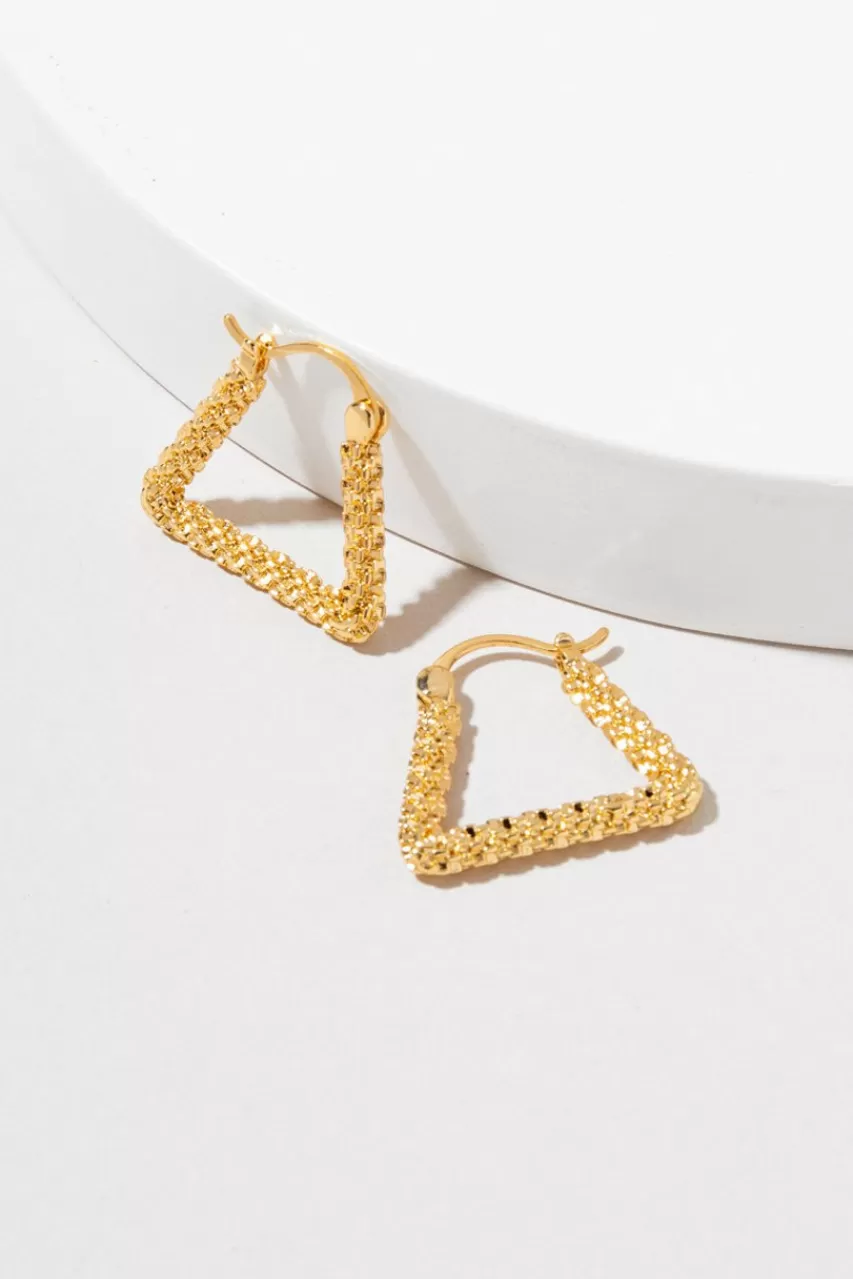 Francesca's Lianne Triangle Hoops