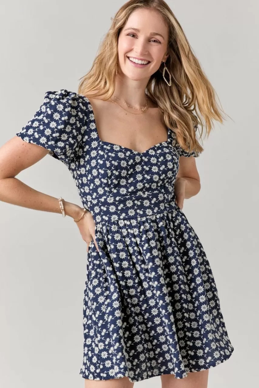 Francesca's Lillian Embroidered Sweetheart Dress