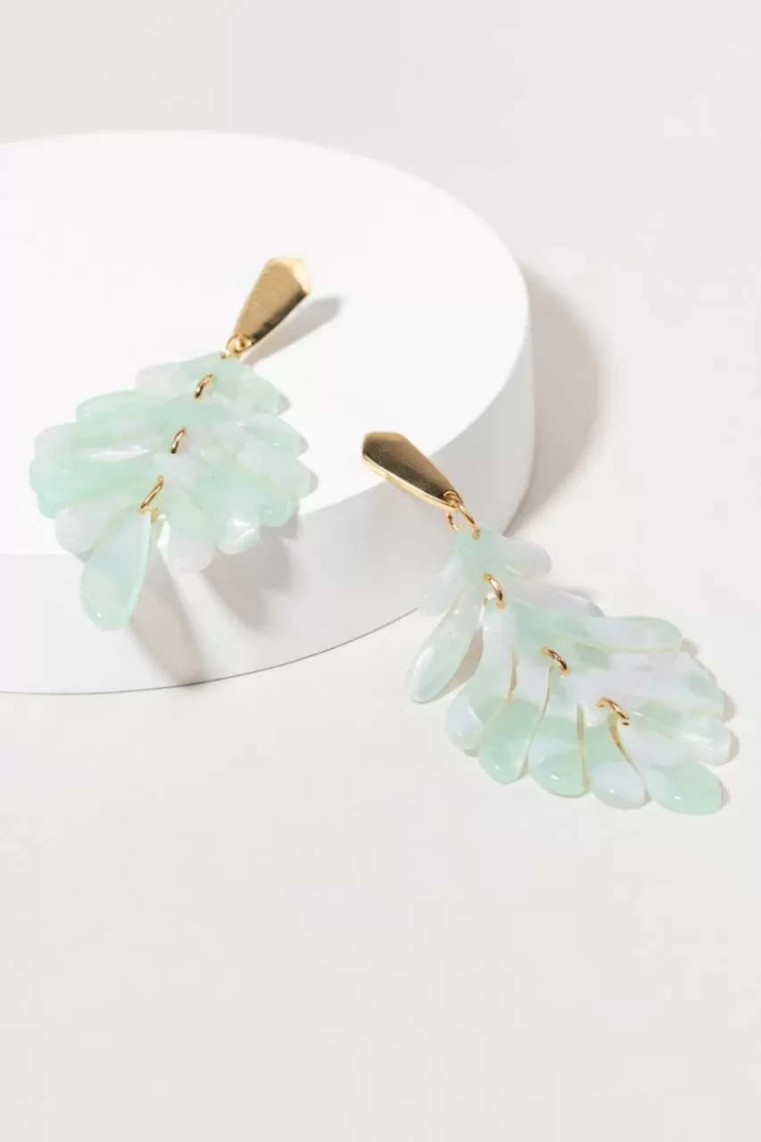 Francesca's Lola Resin Feather Drop Earrings