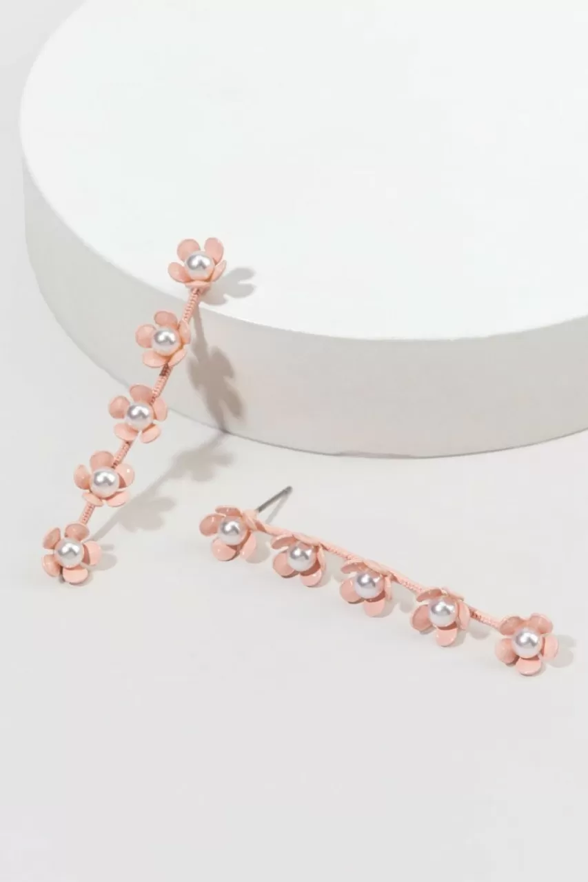 Francesca's Loraine Enamel Flower Earrings