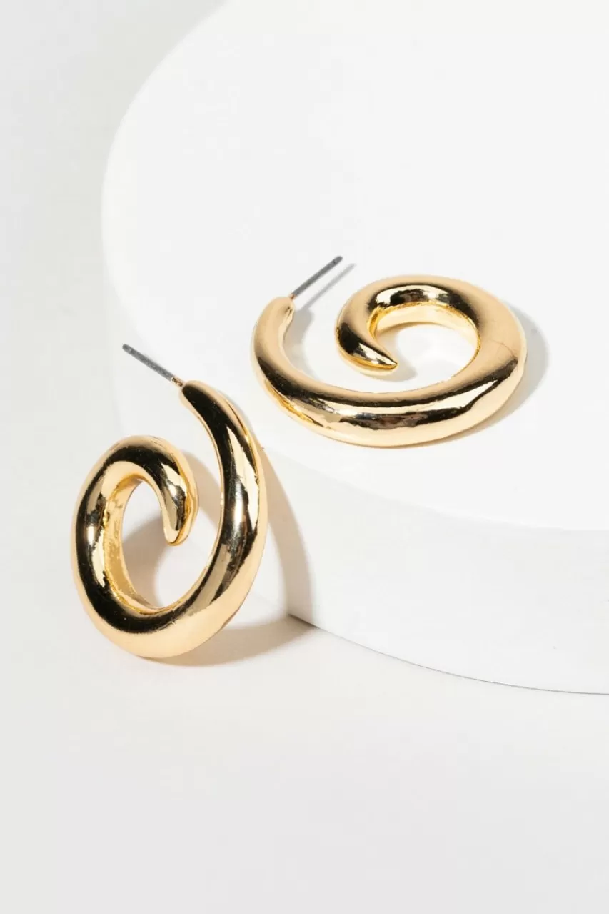 Francesca's Lorena Swirl Hoop Earrings