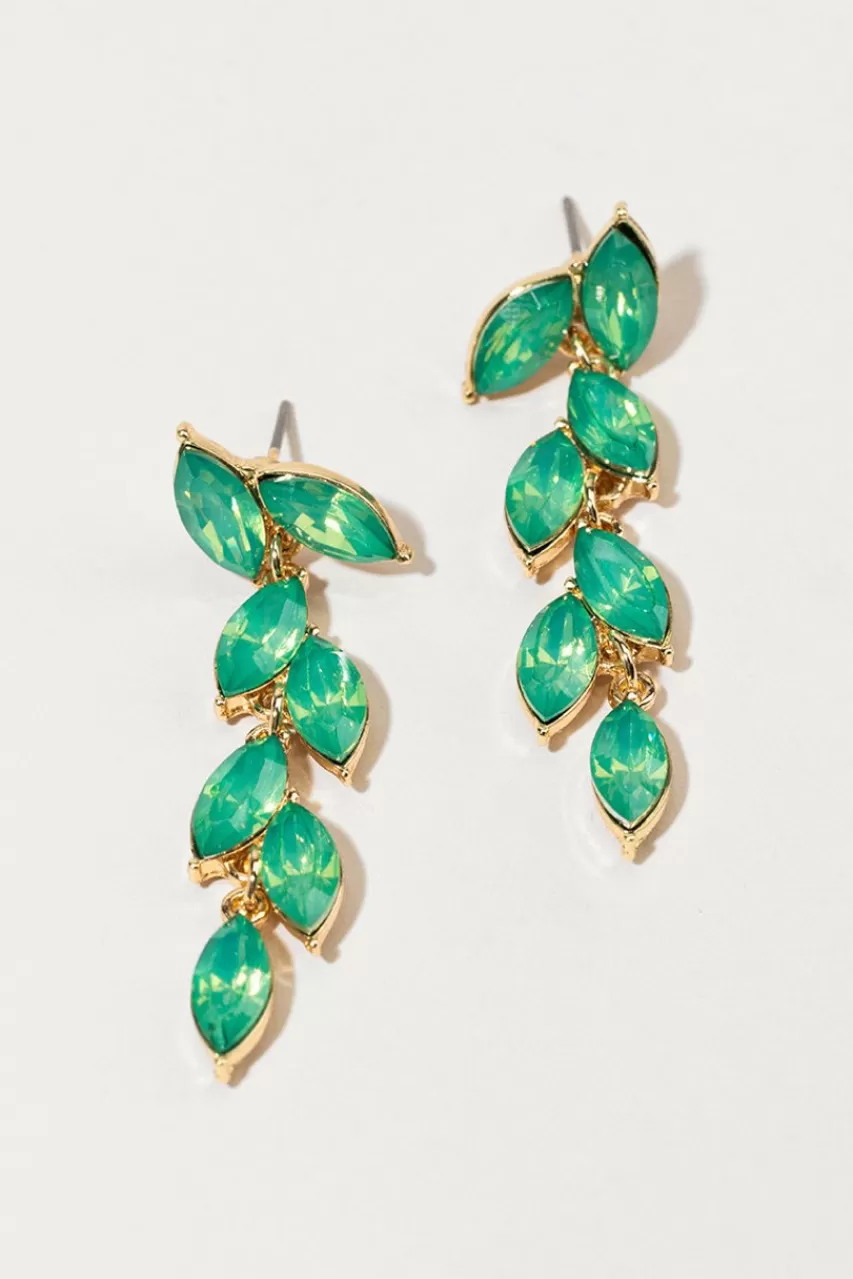 Francesca's Loretta Leaf Drop Earrings