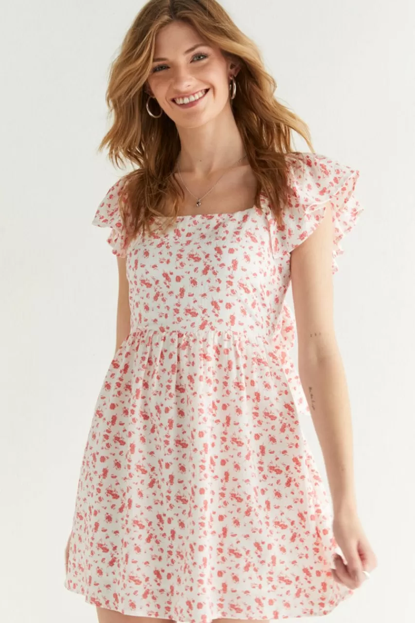 Francesca's Lorin Floral Waisted Dress