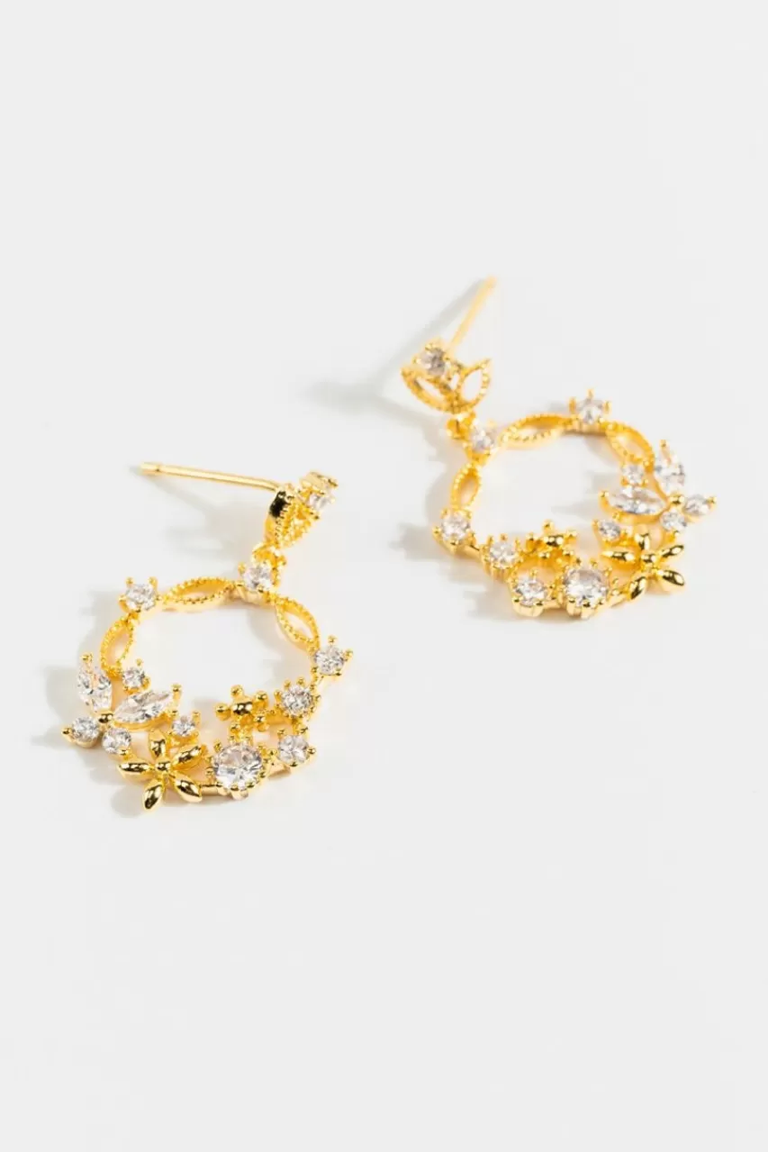 Francesca's Lorrane Cz Cluster Drop Earrings