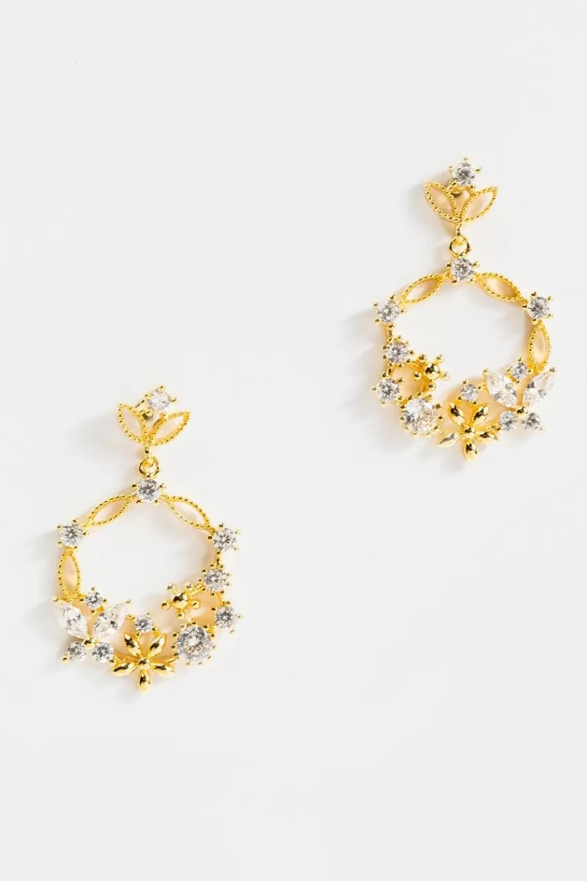 Francesca's Lorrane Cz Cluster Drop Earrings