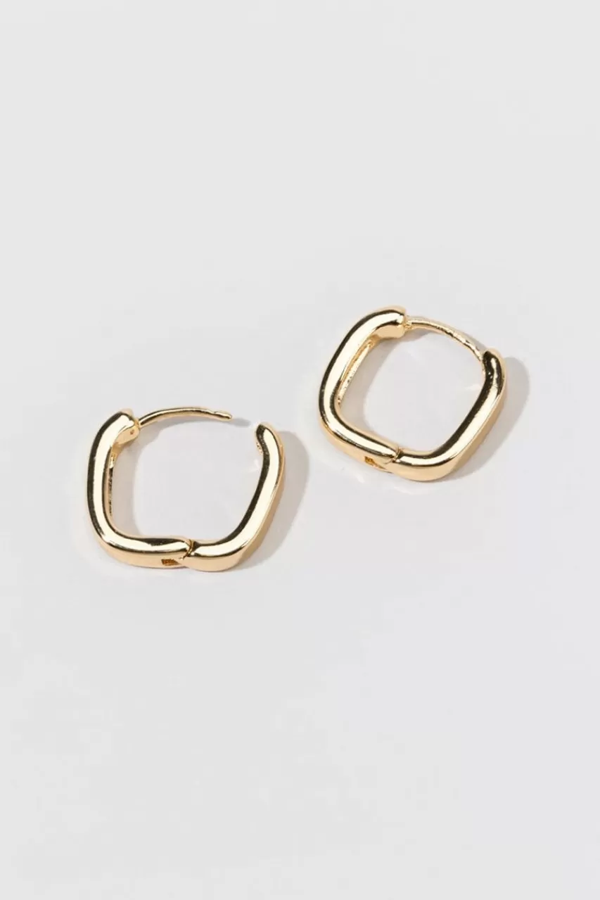 Francesca's Lucia Rounded Square Huggie Hoops