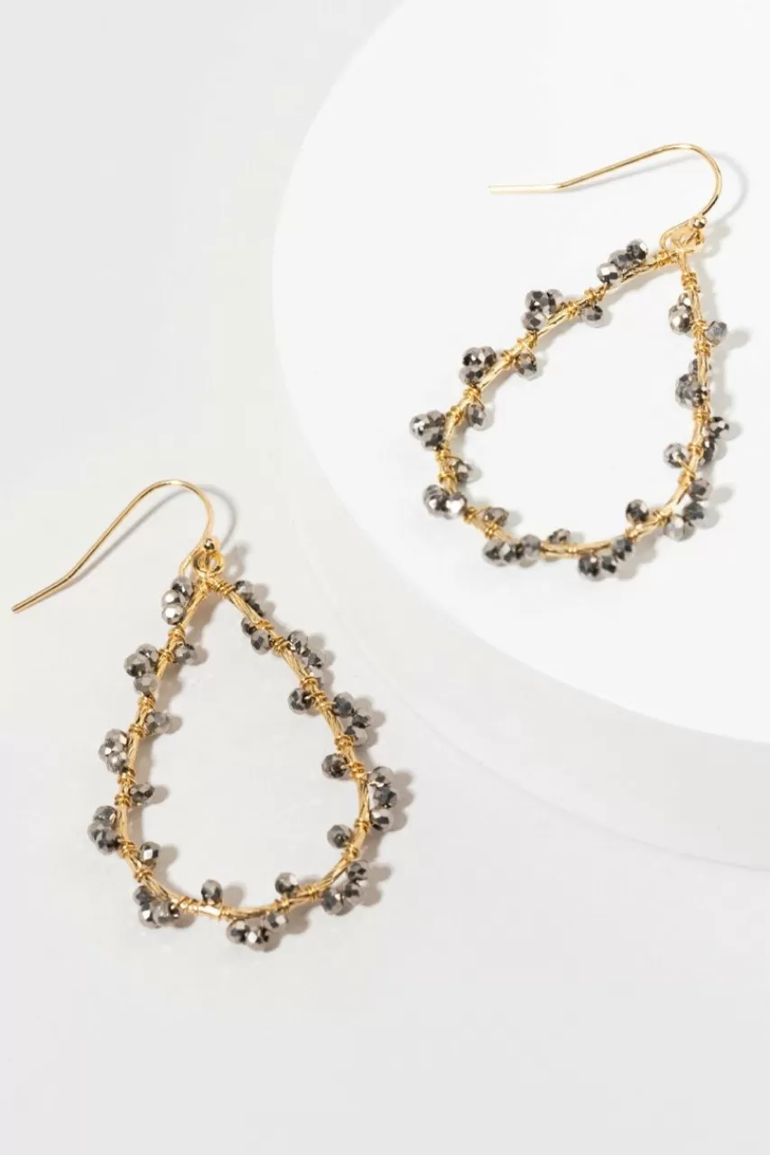 Francesca's Lucy Woven Bead Drop Earrings