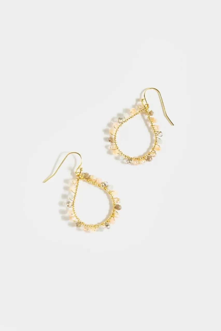 Francesca's Lunette Stone Teardrop Earrings