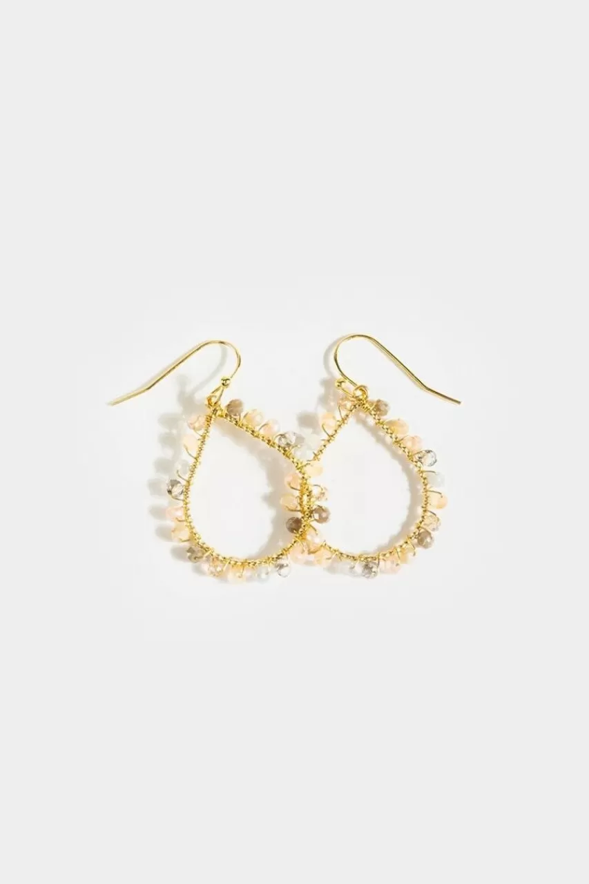 Francesca's Lunette Stone Teardrop Earrings