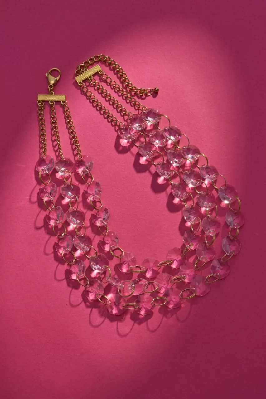 Francesca's Luxe Crystal Layered Statement Necklace