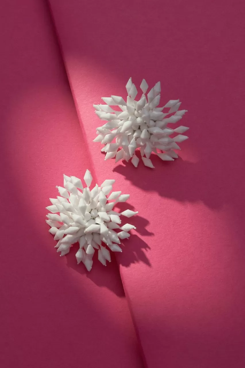 Francesca's Luxe Flower Bead Burst Stud Earrings