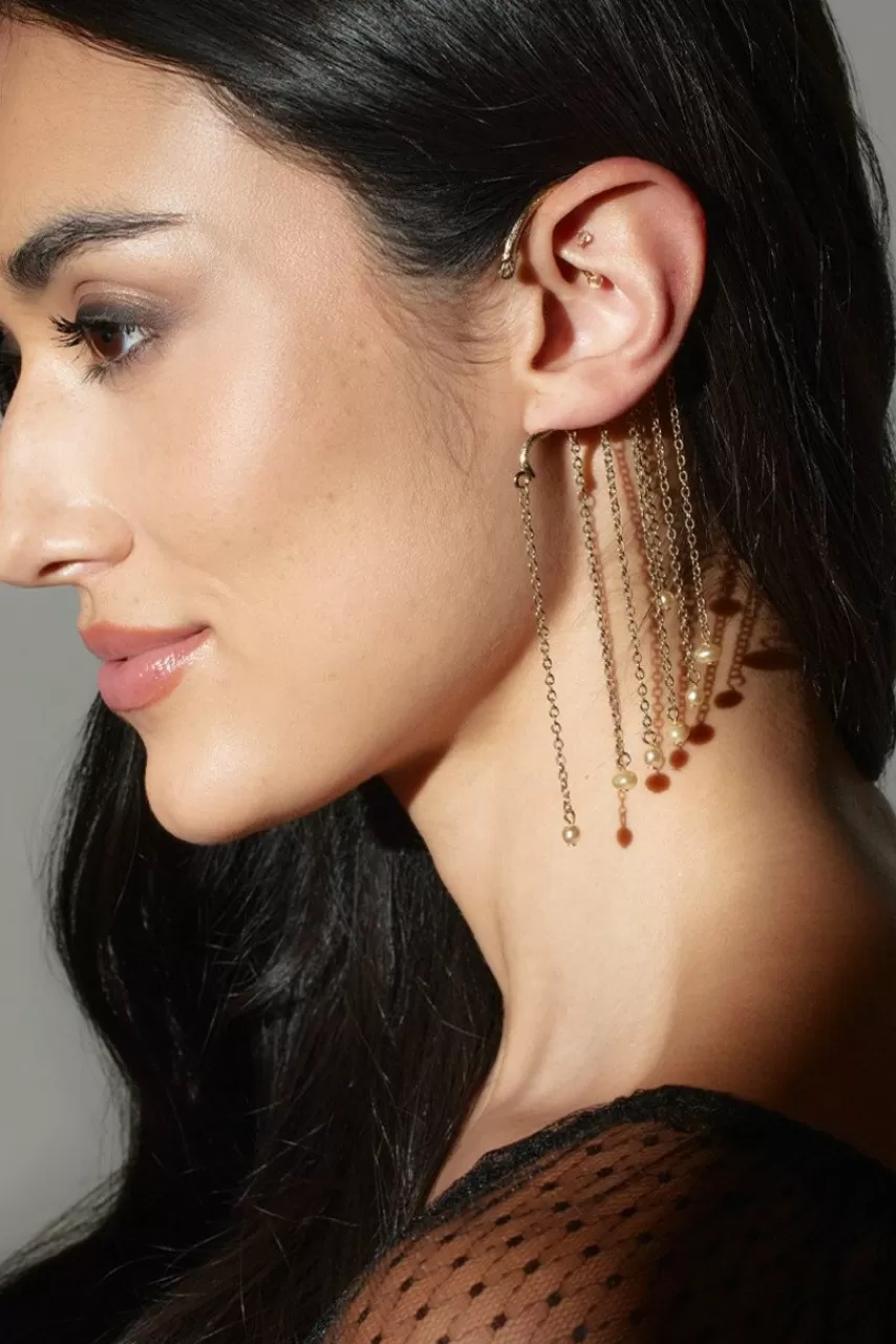 Francesca's Luxe Over The Ear Fringe Cuff