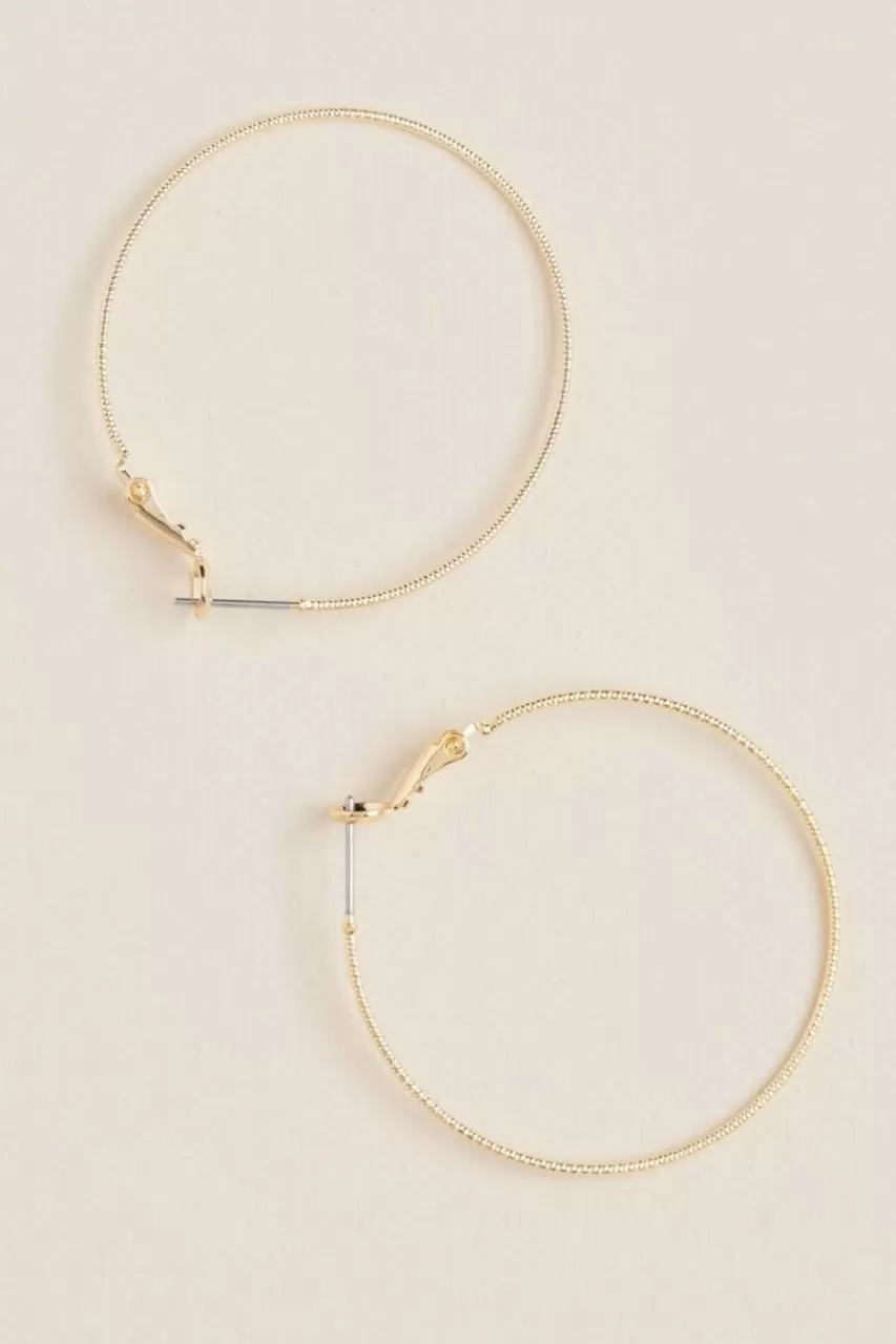 Francesca's Madison Textured Hoops