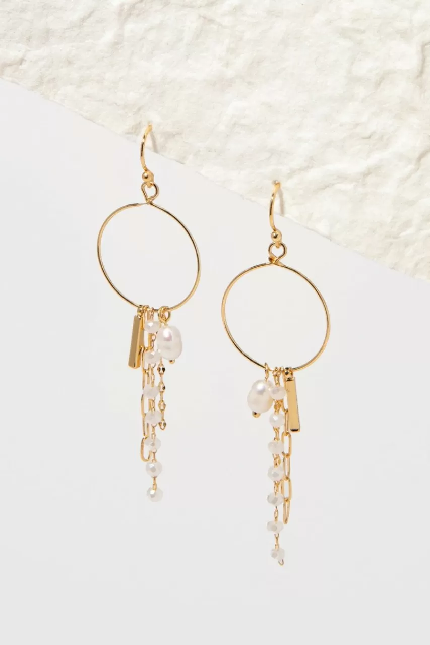 Francesca's Mandy Circle Dangle Charm Earrings