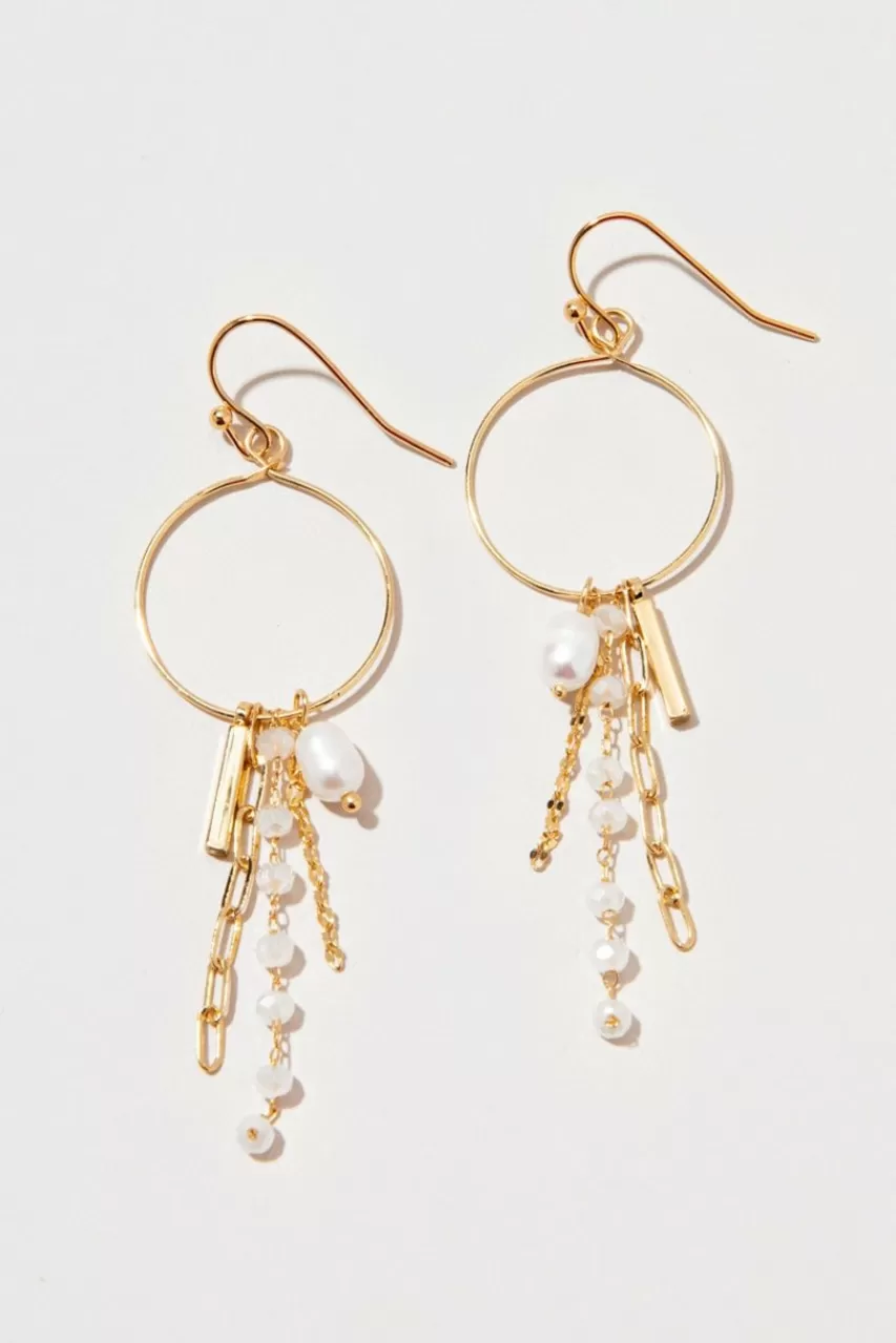 Francesca's Mandy Circle Dangle Charm Earrings