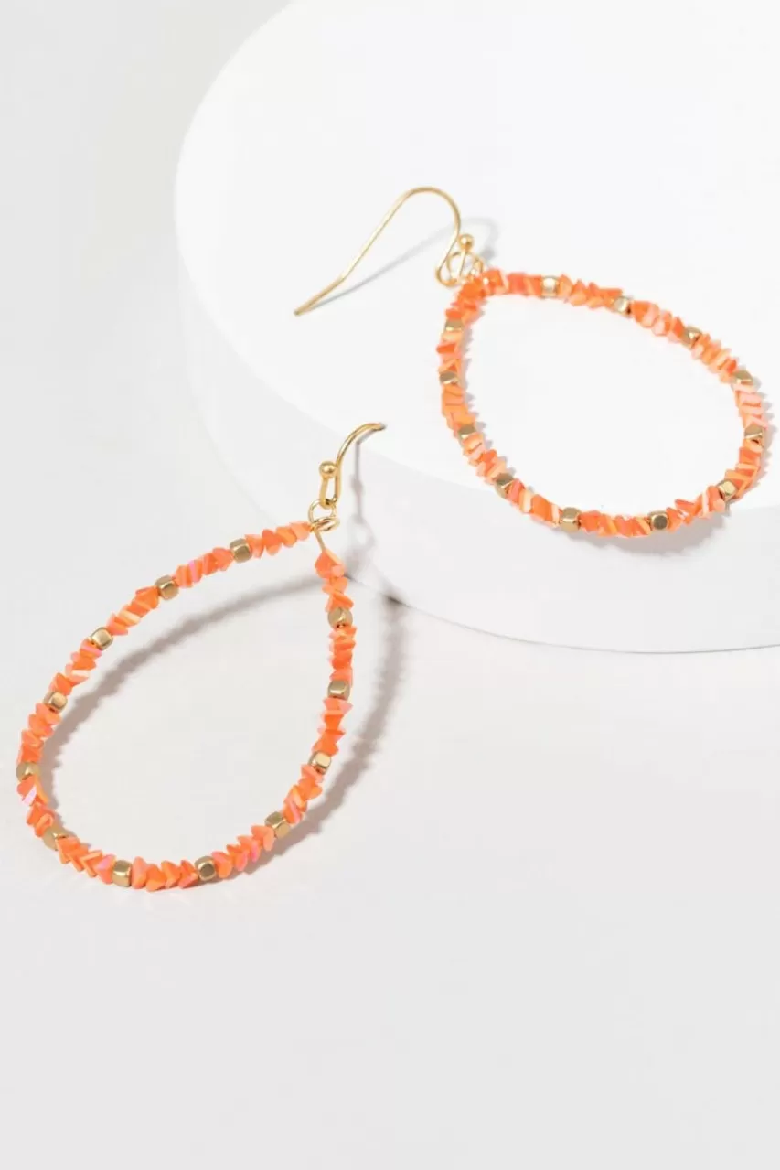 Francesca's Marianna Glass Chip Drop Earrings