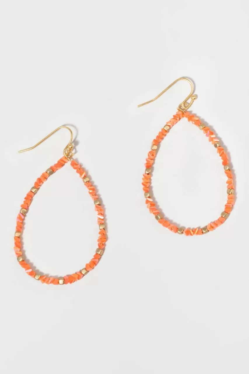 Francesca's Marianna Glass Chip Drop Earrings