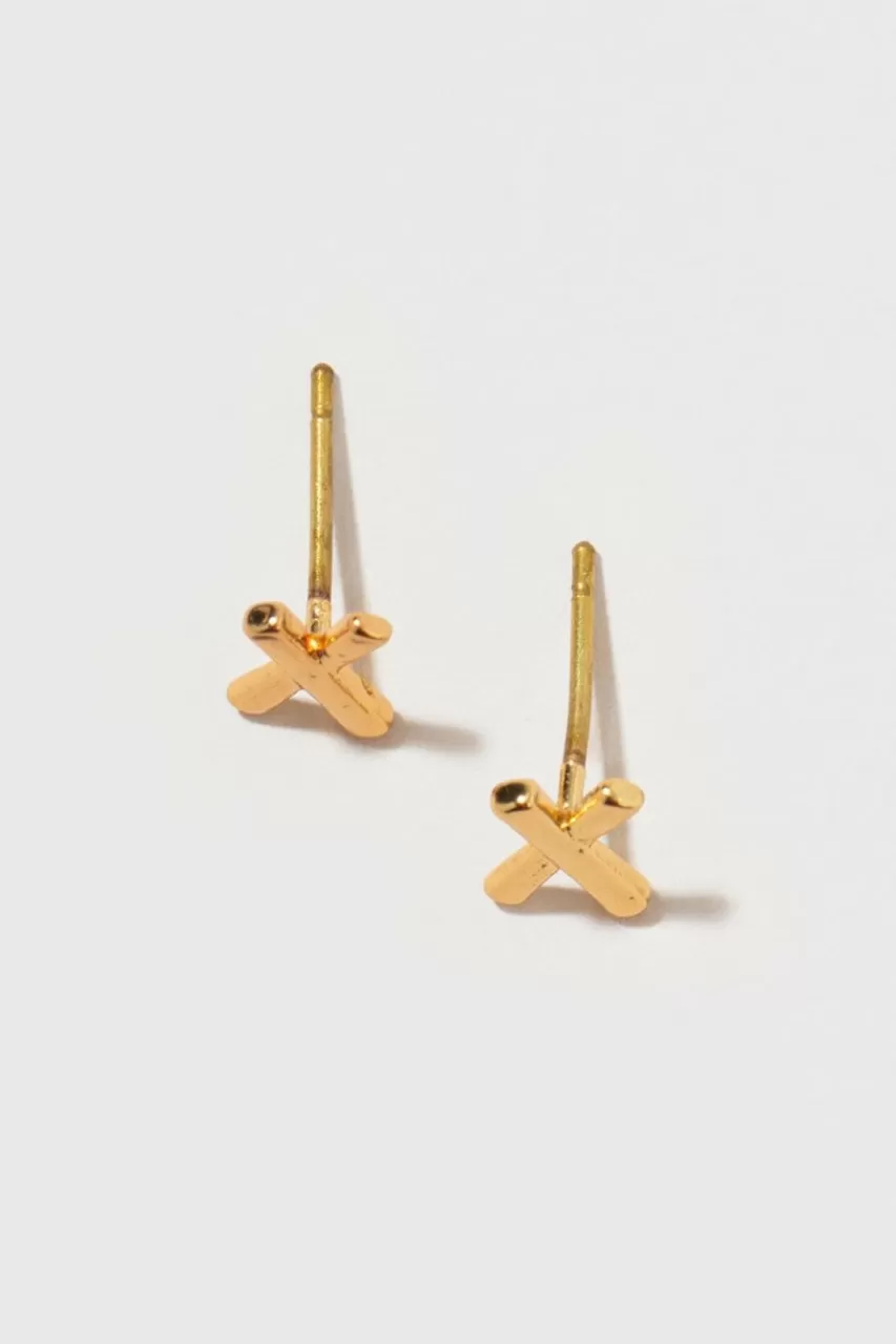 Francesca's Marion Small En X Stud Earrings