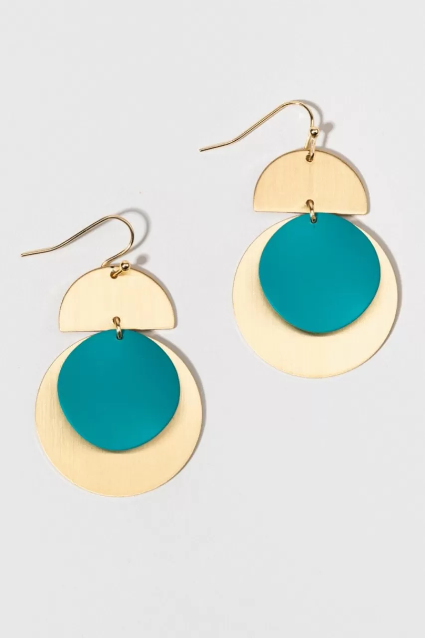 Francesca's Marsha Epoxy Coin Chandelier Earrings