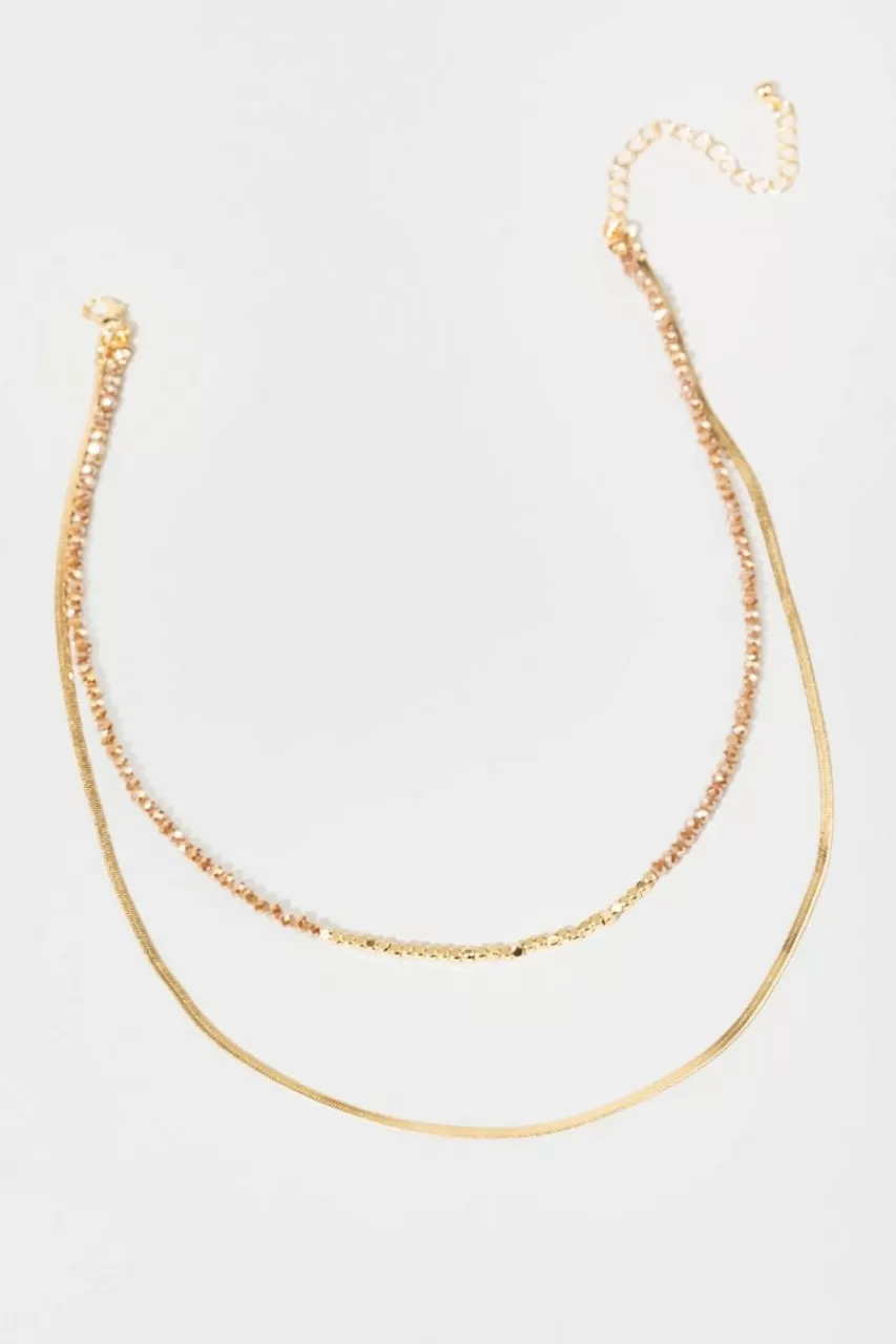 Francesca's May Double Layer Bead Necklace