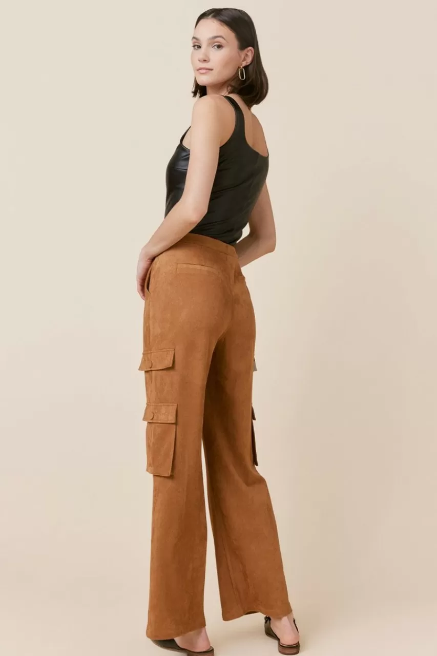 Francesca's Melissa Faux Suede Cargo Pants