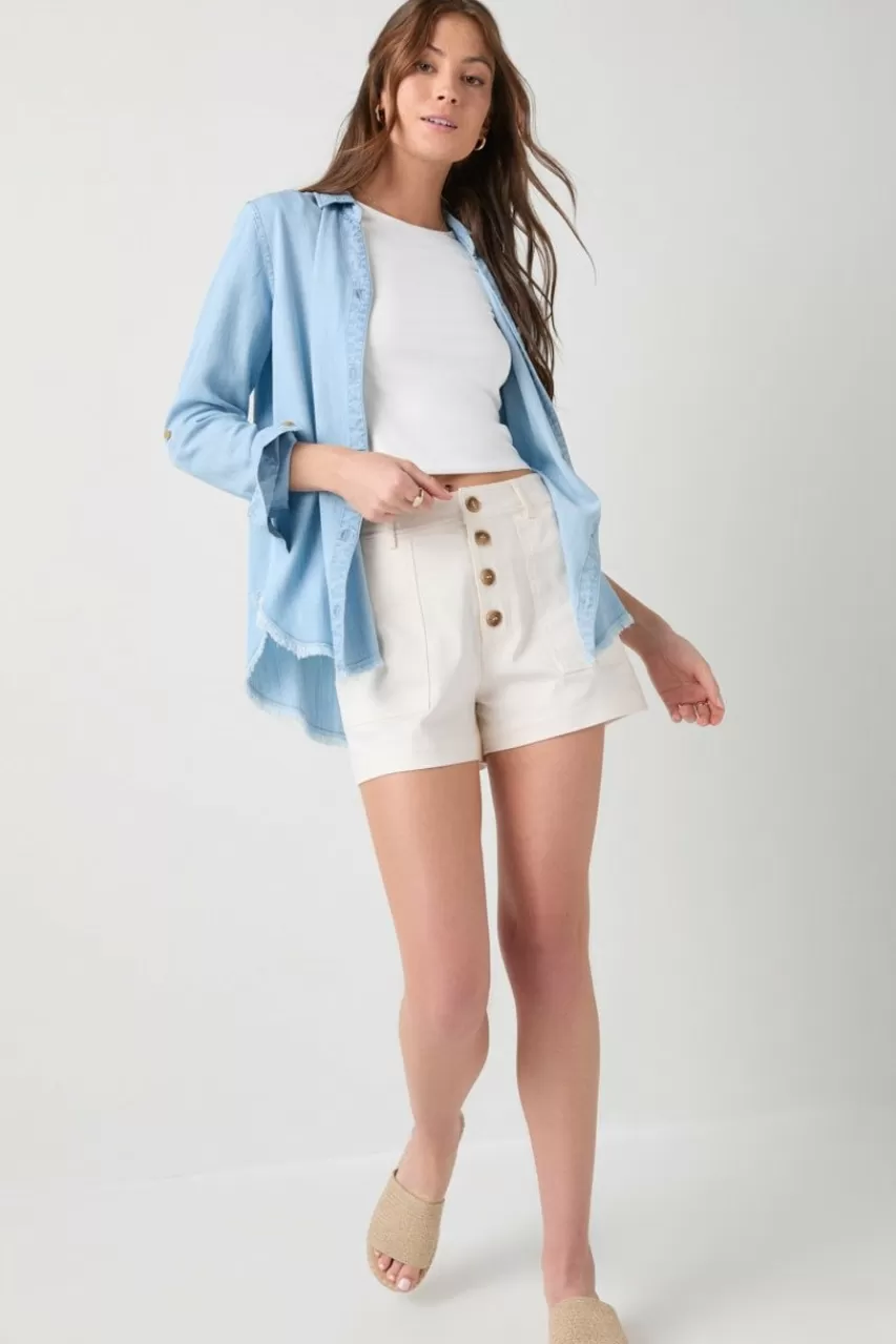 Francesca's Michael Four Button Shorts