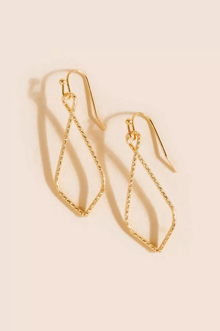 Francesca's Monica Thin Knife Cut Drop Earrings