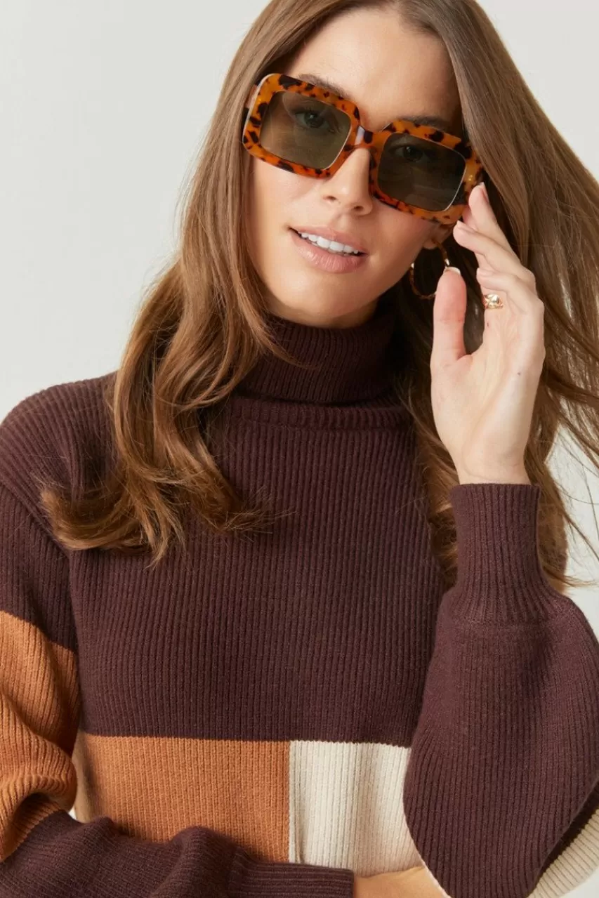 Francesca's Myrah Thick Square Frame Sunglasses