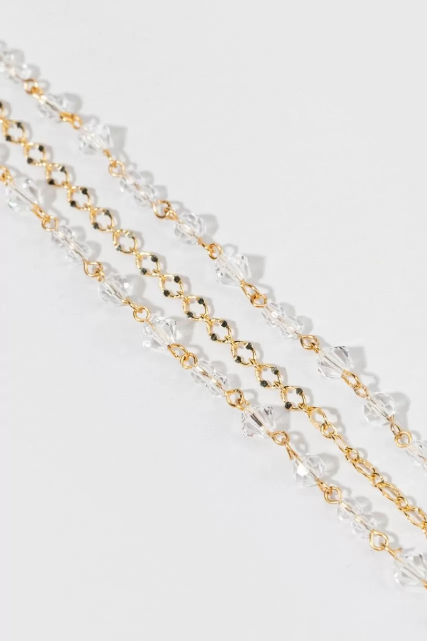 Francesca's Nadine Rosary Crystal Layered Bracelet