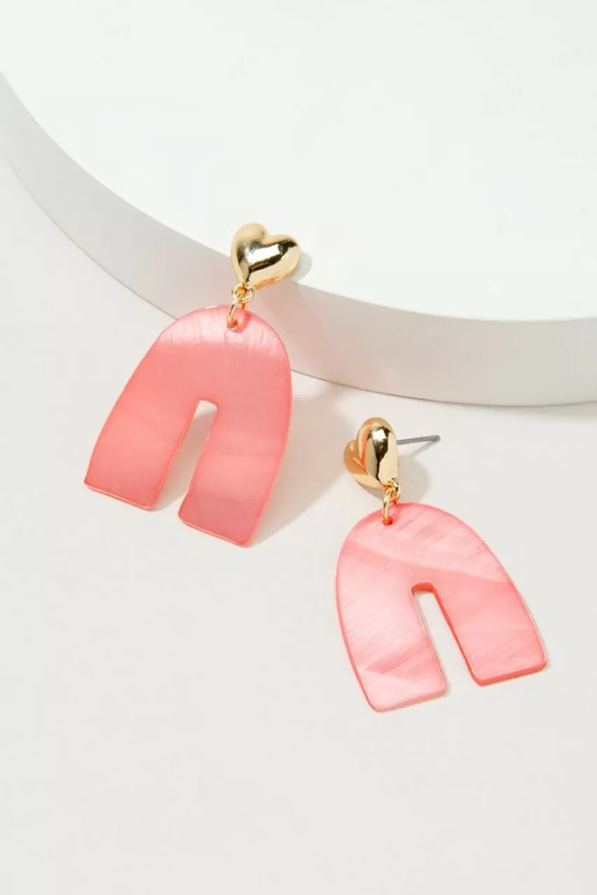 Francesca's Nanette Shell Arch Earrings