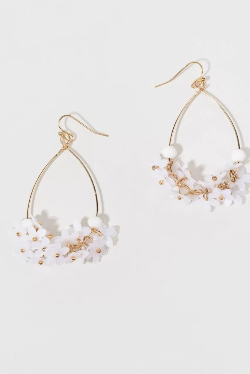 Francesca's Nell Beaded Flower Drop Earrings