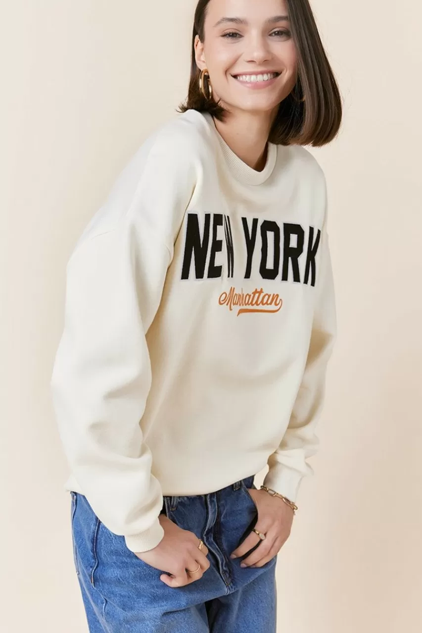 Francesca's New York Manhattan Crewneck Sweatshirt