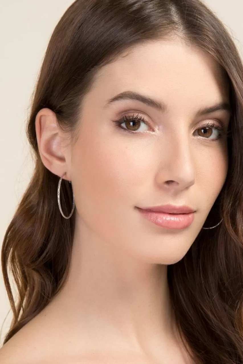 Francesca's Nicolette Knife Cut Hoops