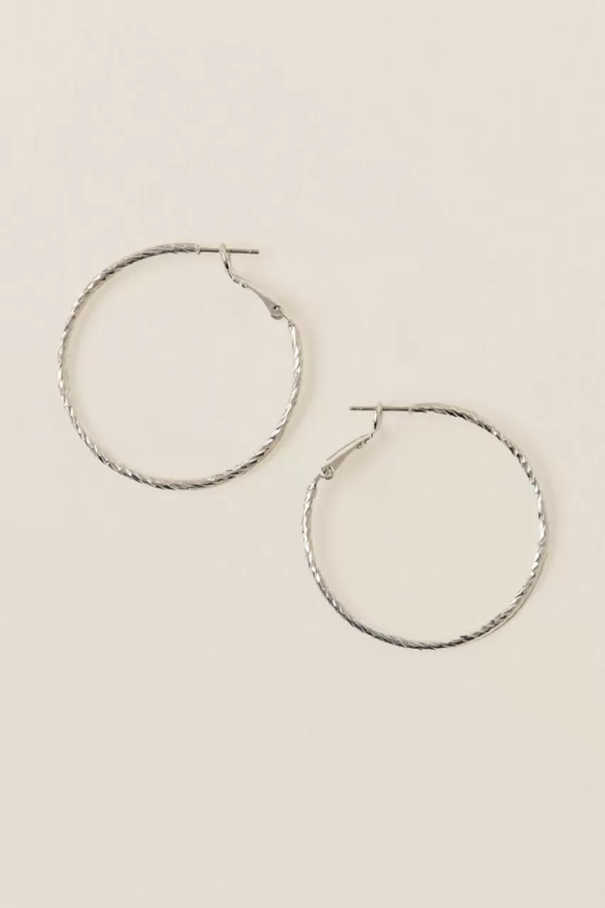 Francesca's Nicolette Knife Cut Hoops