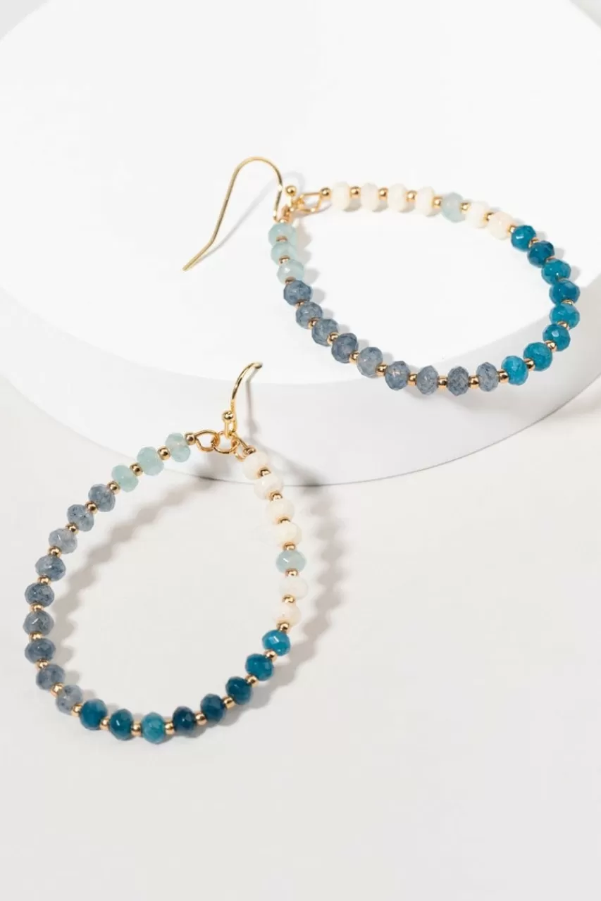 Francesca's Patrica Semi Bead Ombre Drop Earrings