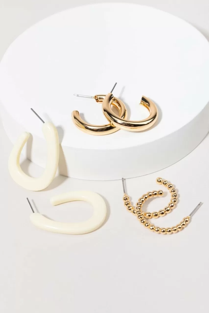 Francesca's Phoebe Hoop Earring Set