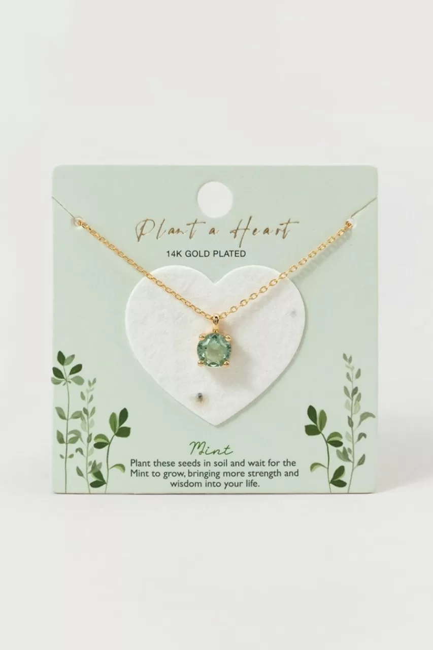 Francesca's Plant A Heart 14K Gold Dipped Pendant Necklace