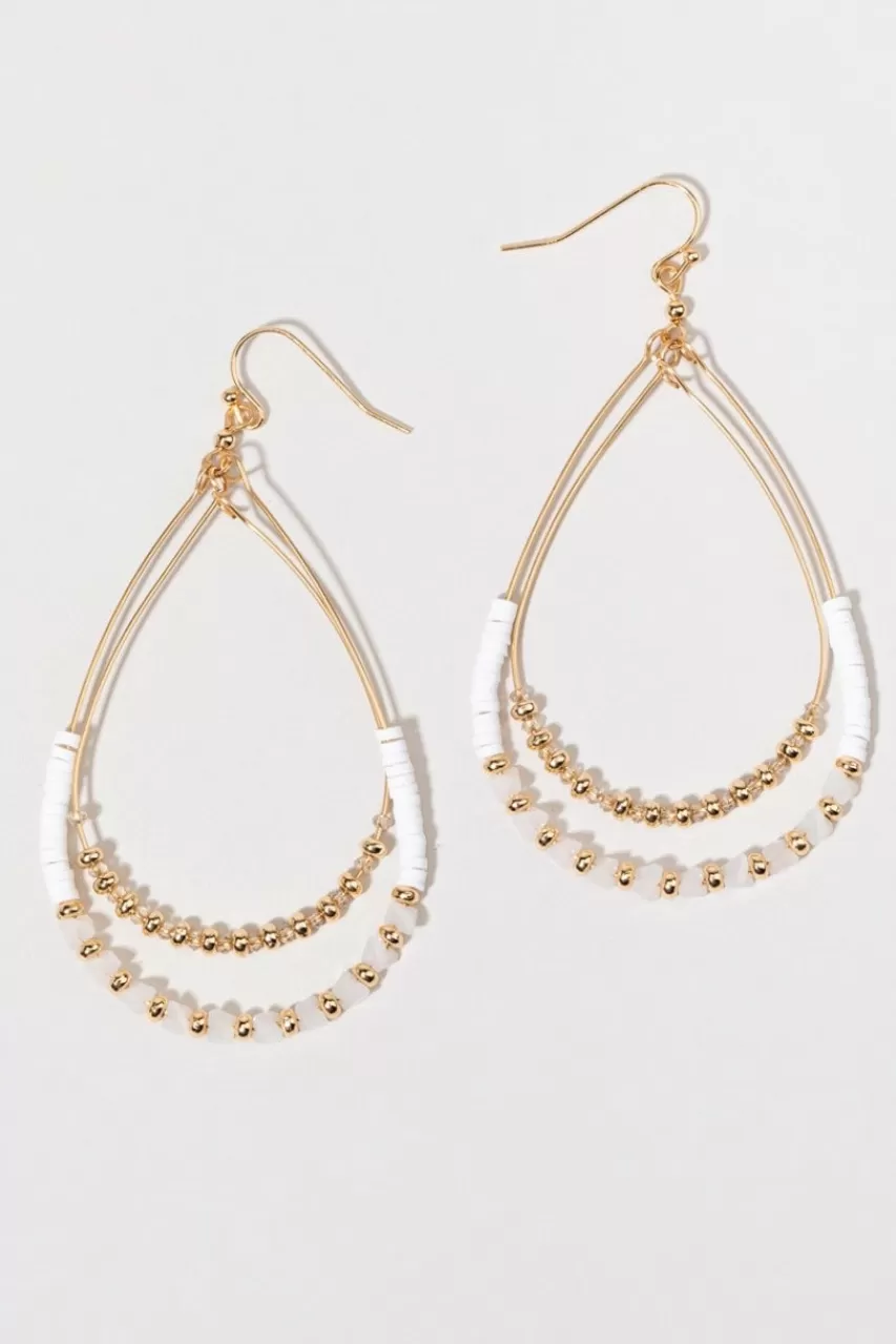 Francesca's Rachel Beaded Tear Drop Earrings