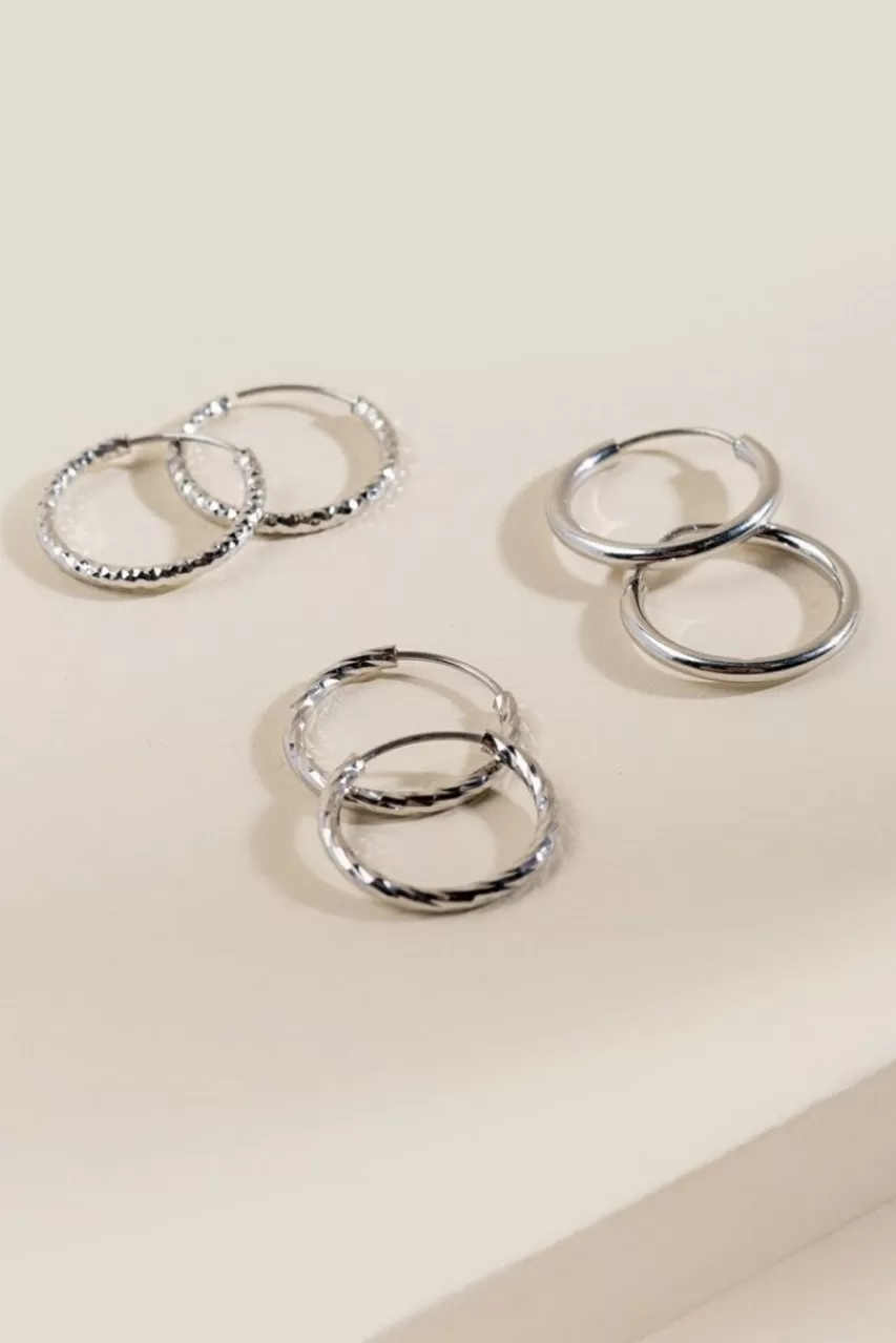 Francesca's Reema Huggie Hoops Set