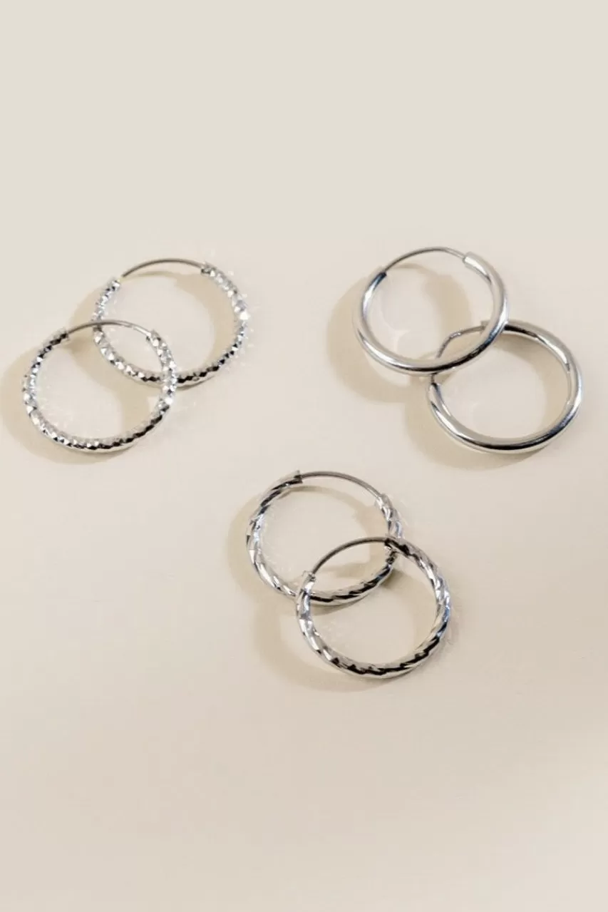 Francesca's Reema Huggie Hoops Set