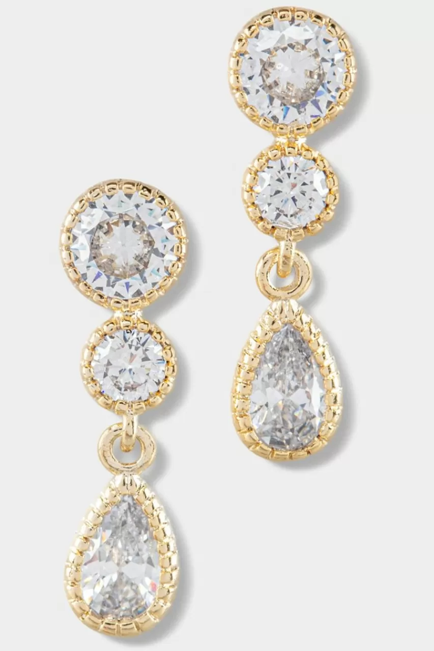 Francesca's Renee Cz Teardrop Earrings